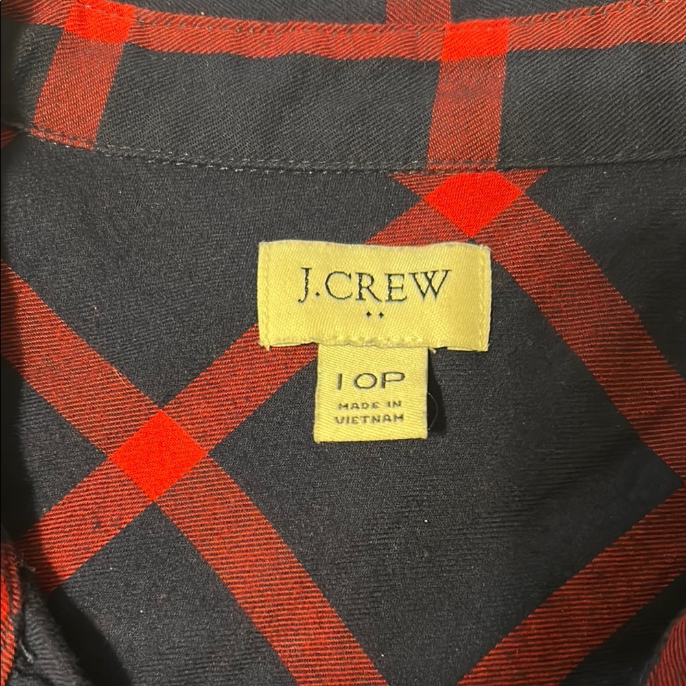 J. Crew navy and red dress
